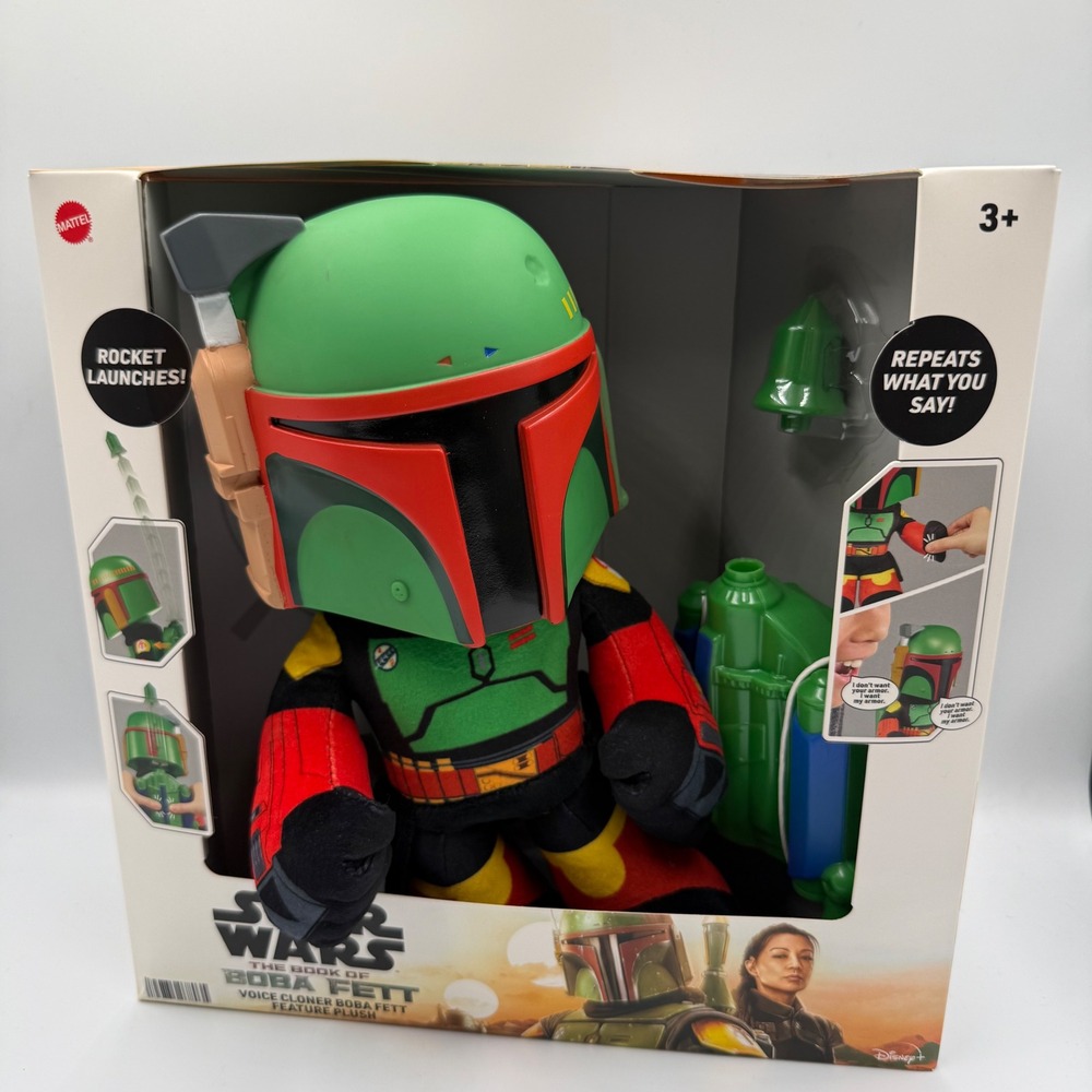 Star Wars The Book of Boba Fett Voice Cloner Feature Plush Mattel HHW55 New